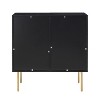 Knossos 30" Tall 2-Door Accent Soft Close Storage Cabinet with Metal Legs | KARAT HOME - 4 of 4
