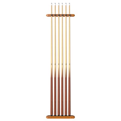 Oak 2-Piece Wall Mounted Billiard Cue Rack
