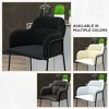 LeisureMod Axis Modern Bar Stool – Upholstered Bar Height Chairs with Footrest and Stainless Steel Base for Kitchen Island, Pub, or Home Bar Set of 2 - 4 of 4
