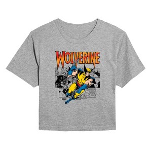 Women's - Marvel - Wolverine Comic Cropped Graphic T-Shirt - 1 of 4