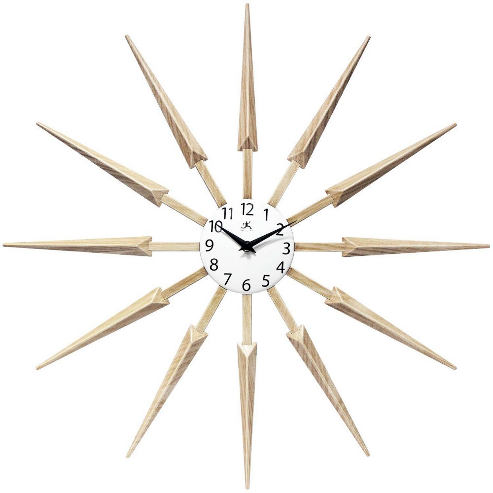 Photos - Wall Clock 24.5" Celeste  Tan - Infinity Instruments: Modern Star-Shaped An