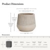 LuxenHome 17" Dia Concrete Round Tapered Planter Large Outdoor Indoor Plant Pot Distressed Wood Pattern Planter Pot for Home Garden Patio Brown - 3 of 4