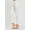 Women's High Rise Tummy Control Raw Hem Straight Jeans - RISEN - 3 of 4