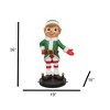 Garden Elements Fiberglass Christmas Figurine Statue Yard Decor, Standing Elf Boy, 36" - 4 of 4