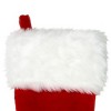 Northlight Plush Traditional Christmas Stocking with Cuff - 20" - Red and White - image 3 of 3