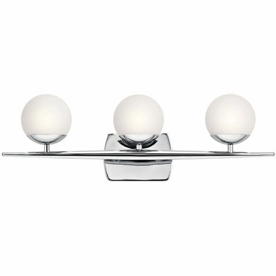 Jasper 24.5" Chrome 3-Light Halogen Mid-Century Vanity Light