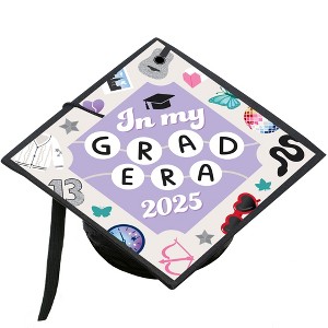 Big Dot of Happiness In My Grad Era - Graduation Cap Decorations Kit - Grad Cap Cover - 1 of 4