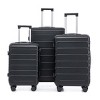 3 Piece Luggage Set,20"24"28" ABS Spinner Wheel Luggage With Combination Lock,Carry On Suitcase And Checked Luggage-Cuddlewood - 3 of 4
