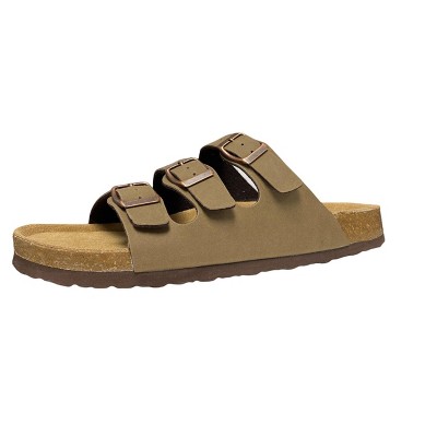CUSHIONAIRE Men's Lela-M Cork footbed Sandal with +Comfort