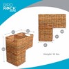 BIRDROCK HOME Stair Basket for Staircases – Wicker Woven Storage Bin with Handles – Large Rectangular Organizer Basket for Clutter, Natural Brown - 2 of 4