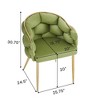 Green Set of 2 Luxury Handmade Accent Chair with Gold Legs, Modern Velvet Armchair for Living Room and Bedroom - 2 of 4