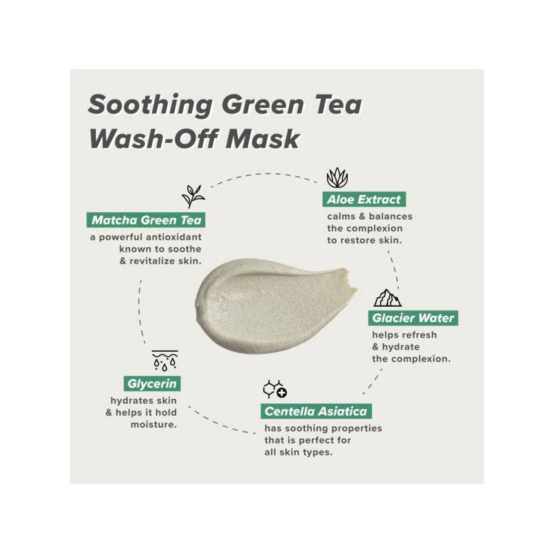 I DEW CARE Matcha Mood Soothing Green Tea Wash-Off Mask - 3.52oz, 4 of 11