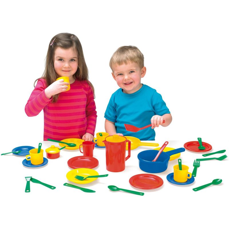 Dantoy Toddler Cookware and Dish Set, Assorted Colors, 42 Pieces, 4 of 5