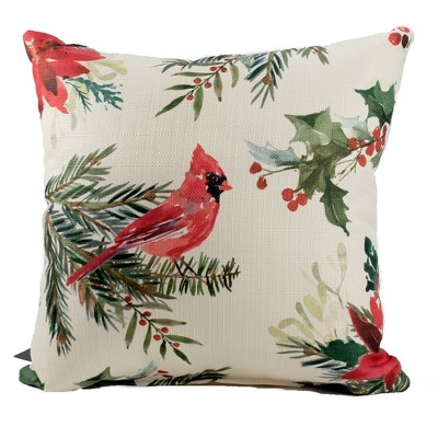 cardinal christmas pillows