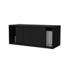 Alilang 31.90 Inch Compact Wall-Mounted Storage Cabinet with Sliding Doors-Black - 3 of 4