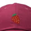 Dalix Strawberry Embroidered Cotton Dad Hat Fruit Adjustable Casual Baseball Cap Nature Womens - 2 of 4