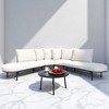 Mshliw Outdoor Patio Furniture Set - 6-Piece Modular Sectional Sofa with Coffee Table, Cushion–  Patio Seating for Garden, Backyard, Deck, Porch - 2 of 4