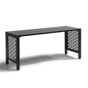 Karl Home | 39.3-Inch Patio Metal Bench - 1 of 4