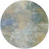 Khaki And Navy Blue Abstract Washable Indoor Outdoor Area Rug - 4 of 4