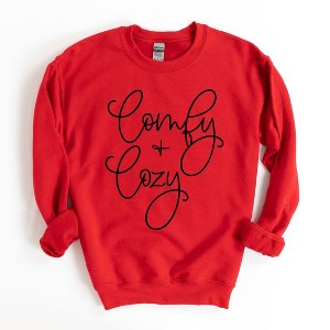 Simply Sage Market Women's Graphic Sweatshirt Comfy and Cozy Cursive - 1 of 2