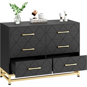 Jojoka Wooden Dresser for Bedroom, Dressers & Chest of Drawers with 3/4/6 Drawers can select, Wood nightstand for Storage and Organization - 1 of 4