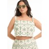 June + Vie by Roaman's Women's Plus Size Cropped Smocked Tank Top - 4 of 4