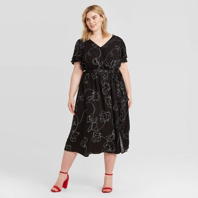 black wrap dress target