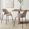 Tangkula Dining Chairs Set of 2 w/ Curved Backrest Wide Seat & Armrests - 4 of 4