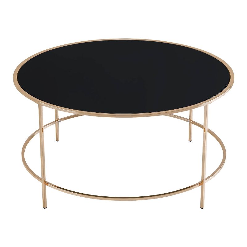 Kincross Round Coffee Table with Glass Top - miBasics, 4 of 5
