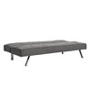 Fabric Two-seater Sofa, Foldable Sofa Bed With Adjustable Backrest, for Bedroom, Living Room, Small Room, Apartment, Office, Gray - 3 of 4