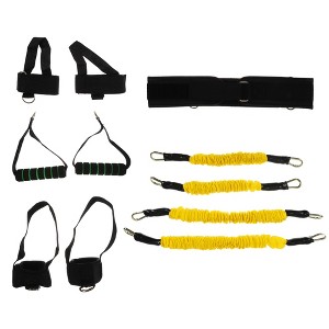 Unique Bargains Strength Resistance Bands Set for Basketball Triple Weight Range 60LBS - 1 of 4