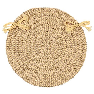 Colonial Mills Softex Check - Pale Banana Check Chair Pad, Set of 4
