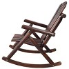 Patio Wooden Rocking Chair,Chaise Rocking Chair,Fir log Rocking Chair,Porch Rocker Chair,Outdoor Rocking Chair -The Pop Home - 3 of 4