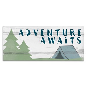 Stupell Industries Adventure Awaits Camping Scene, 24" x 10" - 1 of 4