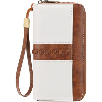BEAFUP Women’s Wallet,RFID Blocking PU Leather Wallet - Large Capacity Zip-Around Clutch with Detachable Wrist Strap for Everyday Use