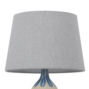 Small Mod Drum Lampshade Gray - Threshold™: Linen Blend, Slip Uno Fitter, No Assembly Required - 1 of 2