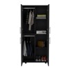 SEVOBAL Armoires 70 Inch High Four Door Armoire with Six Shelves and Two Hanging Rods for Bedroom Storage, Black, 31.5"*18.9"*70.8" - 2 of 4