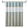 VYNXARIA 72*72"Printed and Embroidered Shower Curtain,Seafoam - 2 of 4
