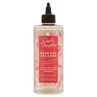 Carol's Daughter Wash Day Delight Water-to-Foam Sulfate Free Vegan Shampoo with Rose Water for Curly Hair - 16.9 fl oz