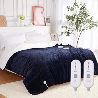 Heated Blanket, Flannel Electric Blanket, Soft Thick Heated Throw for Couch with 5 Heat Settings & 4H Auto Shut Off