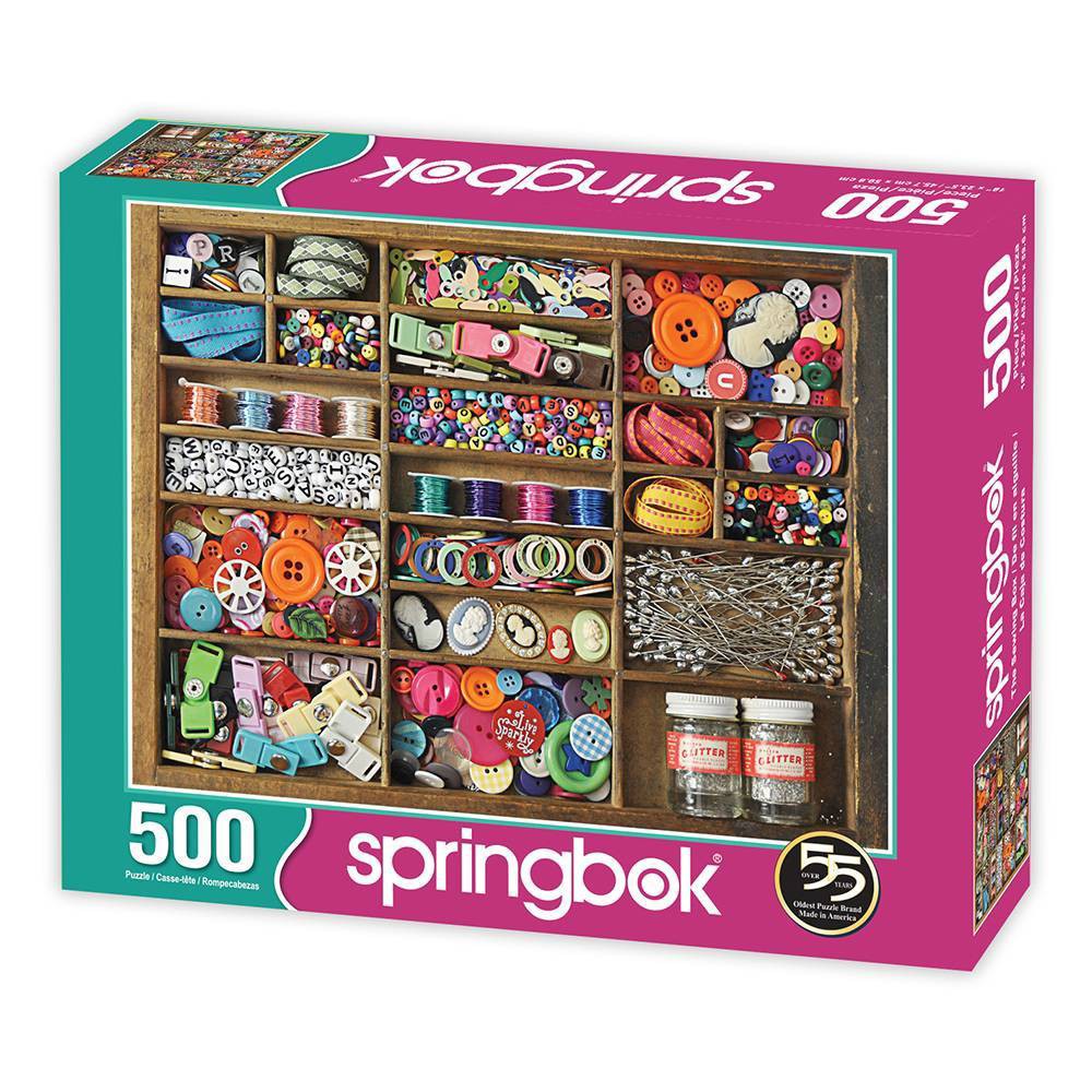 Photos - Jigsaw Puzzle / Mosaic Springbok The Sewing Box Jigsaw Puzzle - 500pc 