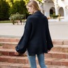 Anna-Kaci Women's Long Sleeve Ribbed Knit Sweater with Drop Shoulder Design - 4 of 4