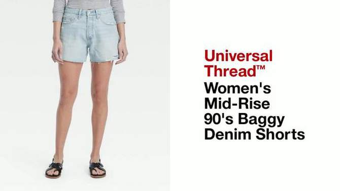Women's Mid-Rise 90's Baggy Jean Shorts - Universal Thread™, 2 of 14, play video
