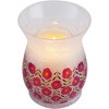 Pavilion Gift Company - Pink Floral - Jar Candle Holder - Candle Holders - 3 of 4
