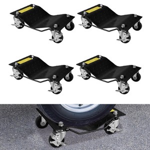 Car Dolly Heavy Duty, 6000 Lbs Capacity Wheel Dolly Car Skates with Wheels and Brakes, Tire Dolly Cart for Moving Cars, Trucks - 1 of 4