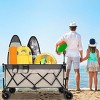 YONWAY Heavy-Duty Foldable Utility Wagon - 480lbs Capacity,with 7" All-Terrain Wheels, No Assembly Needed,for Camping,Beach - 2 of 4