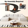 135" Cloud Plush Corduroy Modular U-Shaped Sectional Sofa with Right Chaise and Ottoman, Floor Design, No Assembly - 4 of 4