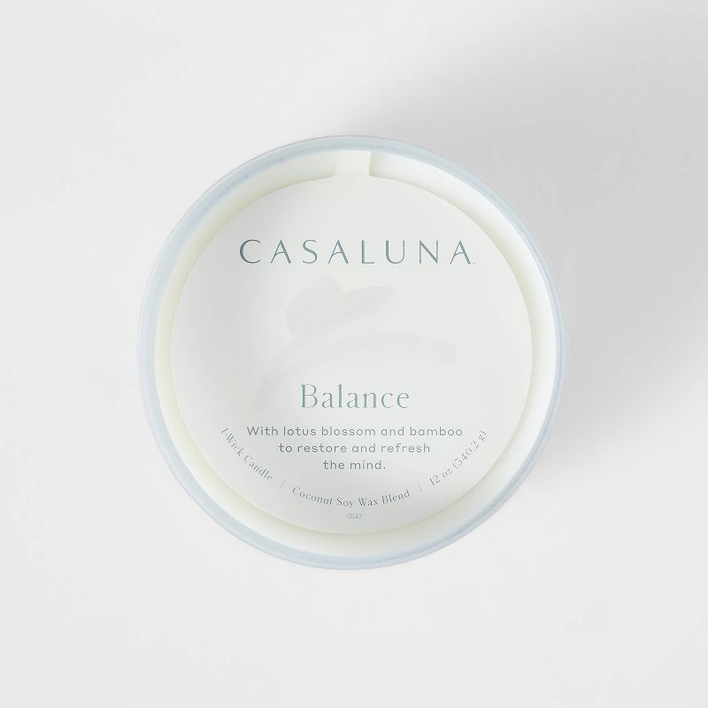 Balance Fashion Salted Glass Wellness Jar Candle Light Blue - Casaluna™, 3 of 8
