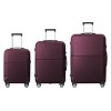 INFURNIC Bag And Luggage Sets 3 Size Hard Rolling Business Suitcases with Silent Wheels, Travel Luggage Suitcase Set, Purple, 21.06"*11.81"*30.31" - 2 of 4