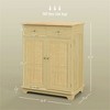 Resenkos Kitchen Storage Cabinet, Free Standing Wooden Storage Cabinet for Bathroom, Living Room, Entryway Brown - 2 of 4